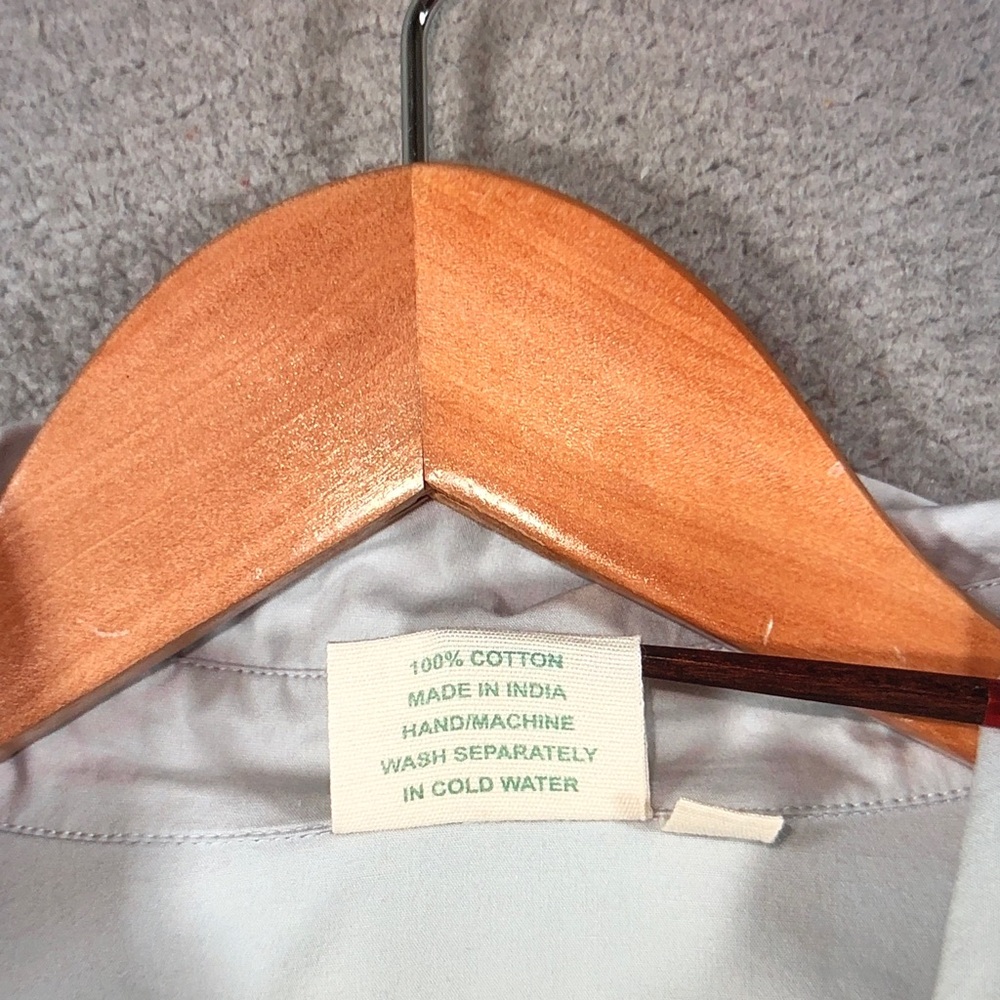 Julia Amory Classic Light Blue Long Sleeve Button-Up Shirt - Picture 4 of 10